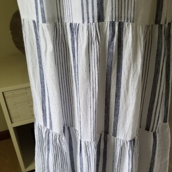 Rails Adora Midi Dress Dresden Stripe Linen Blend Size Small - Picture 5 of 9